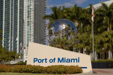 Port of Miami Florida Amerika Birleşik Devletleri'nde girişi