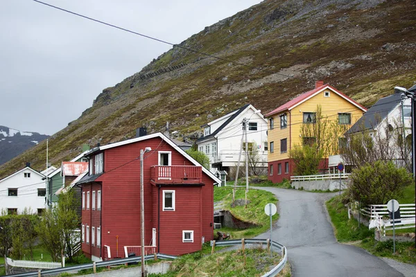 Honningswag Norway Czerwiec 2017 Kultura Życie Najbardziej Wysuniętym Północ Mieście — Zdjęcie stockowe