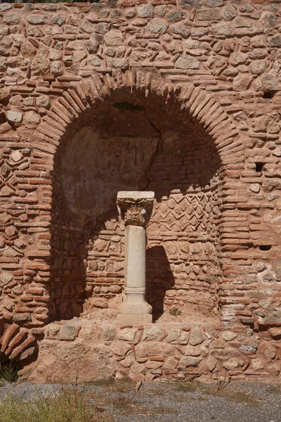 Ruinas Delfos Antiguo Santuario Que Enriqueció Como Sede Oráculo Que —  Fotos de Stock