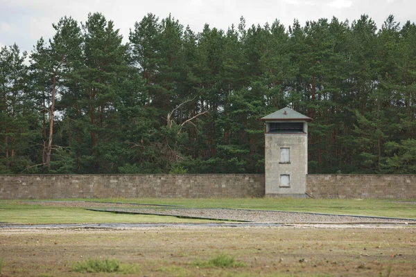 Sachsenhausen Oranienburg Niemcy Lipca 2017 Wieża Strażnicza Miejscu Pamięci Muzeum — Zdjęcie stockowe