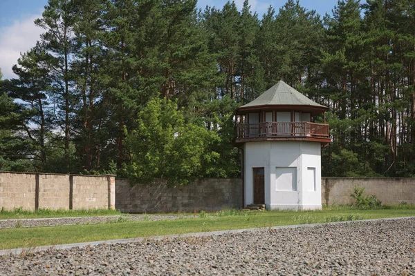 Sachsenhausen Oranienburg Niemcy Lipca 2017 Wieża Strażnicza Miejscu Pamięci Muzeum — Zdjęcie stockowe