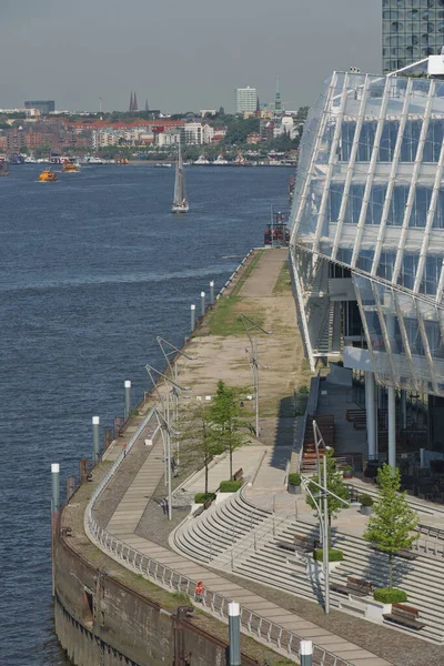 Hamburg Duitsland Mei 2017 Hafencity Unilever Hoofdkantoor Marco Polo Tower — Stockfoto