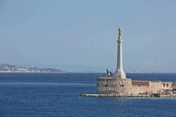 Messina Sicilia Italia Octubre 2017 Vista Del Puerto Messina Con — Foto de Stock
