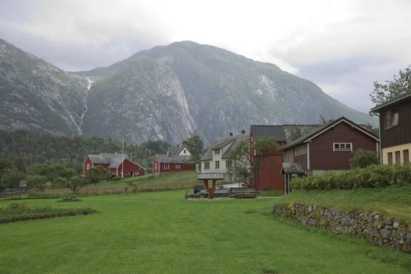 Villaggio Eidfjord Norvegia Importante Porto Scalo Navi Crociera Trova Alla — Foto Stock
