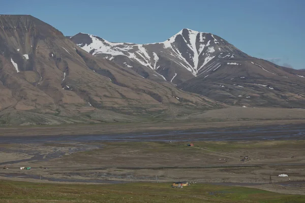 Norveç Longyear Spitsbergen Yakınlarındaki Güzel Doğa Manzara — Stok fotoğraf