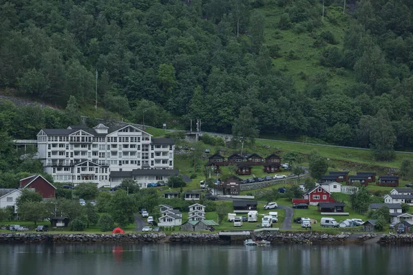 Geiranger Norway June 2017 Geiranger Fjord Beautiful Nature Norway 它是一个距离Sunnylvsfjorden — 图库照片