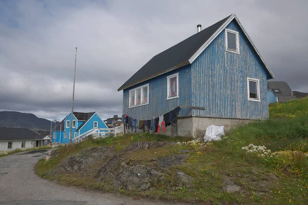 Vista Qaqortoq Groenlandia Ciudad Encuentra Sur Groenlandia Con Una Población —  Fotos de Stock