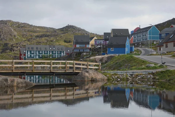 Vista Qaqortoq Groenlandia Ciudad Encuentra Sur Groenlandia Con Una Población —  Fotos de Stock