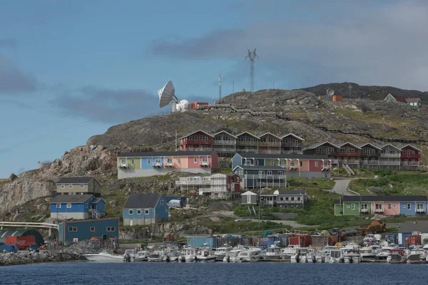 Vista Qaqortoq Groenlandia Ciudad Encuentra Sur Groenlandia Con Una Población —  Fotos de Stock