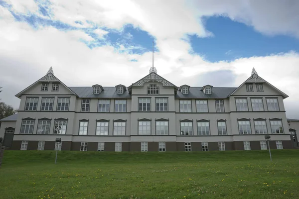 Akureyri Islandia Lipca 2017 Budynek Junior College Akureyri Islandii Latem — Zdjęcie stockowe