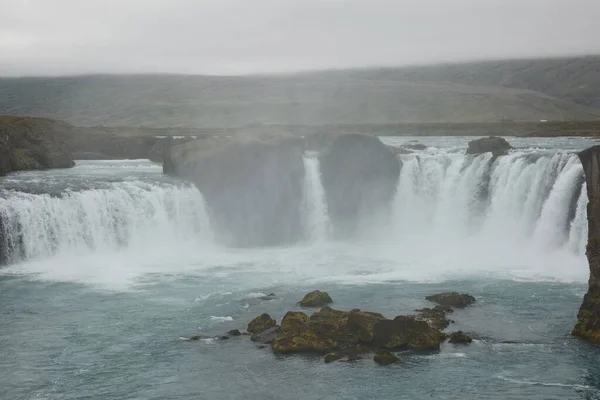 Godafoss Zlandaca Tanrıların Şelalesi Zlanda Bulunan Ünlü Bir Şelaledir Godafoss — Stok fotoğraf