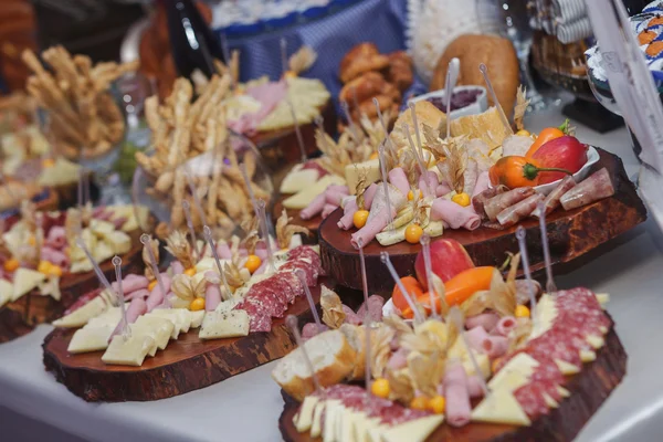 Catering food with decoration during celebration and reception — Stock Photo, Image