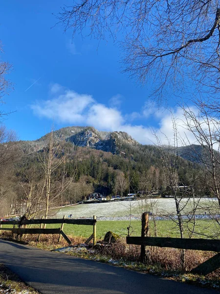 Bellissime Montagne Alpi Sul Lago Schliersee Germania — Foto Stock