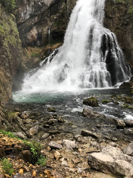 Cascada Más Hermosa Entre Los Árboles Bosque Austria — Foto de Stock