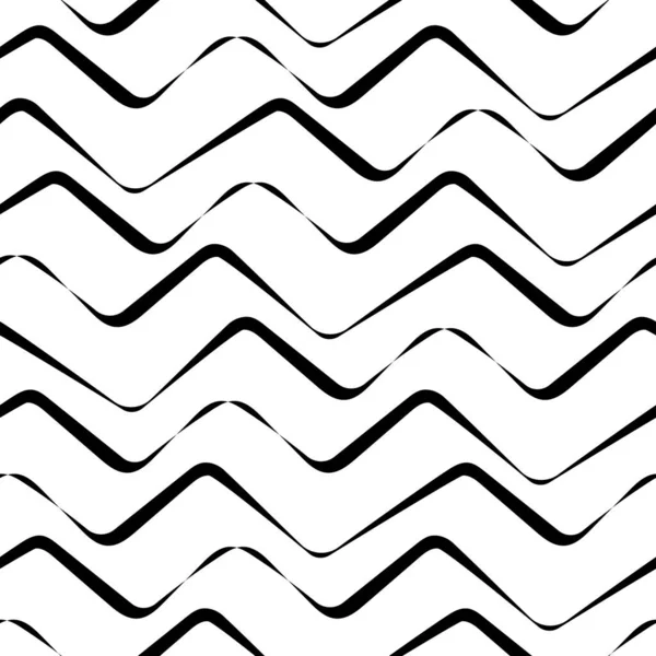 Simple Vector Seamless Zigzag Pattern Linear Background Looks Waves Mountains — Stock vektor