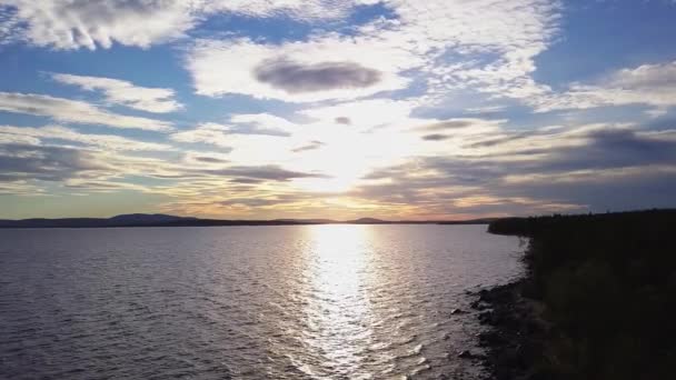 Sonnenuntergang Auf Dem See — Stockvideo