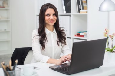 iş kadını ile defter ofis, işyeri