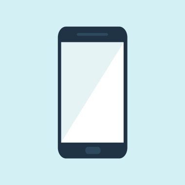 Mobile phone or smartphone. Vector illustration