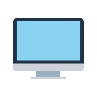 vektör bilgisayar üzerinde izole beyaz arka plan görüntülemek