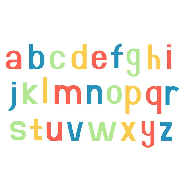 Alphabet vector fonts. Printed colorful letters — Stock Vector