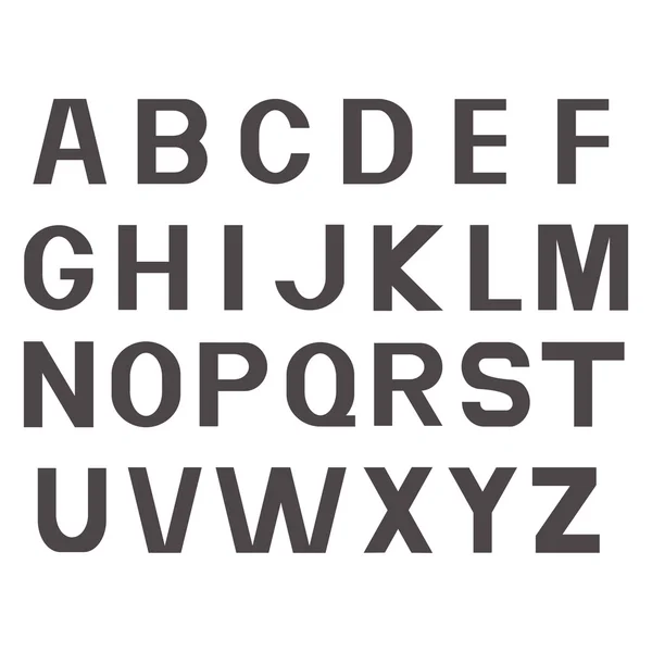 Set Alphabet Vector Font. Digite letras de cinza — Vetor de Stock