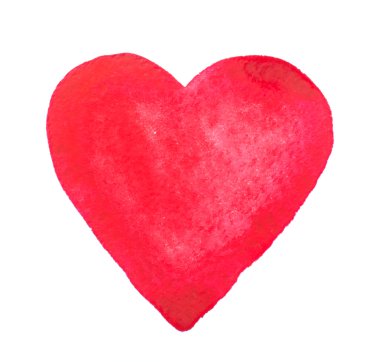 suluboya kalp beyaz arkaplanda izole