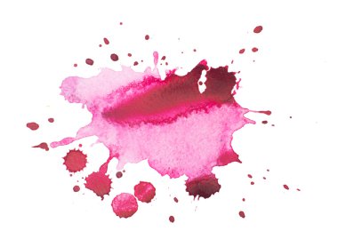 Sulu Boya lekesi, damla, arka plan beyaz zemin üzerine izole