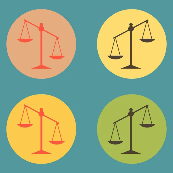 Flat icon Scales of Justice — Stock Photo, Image