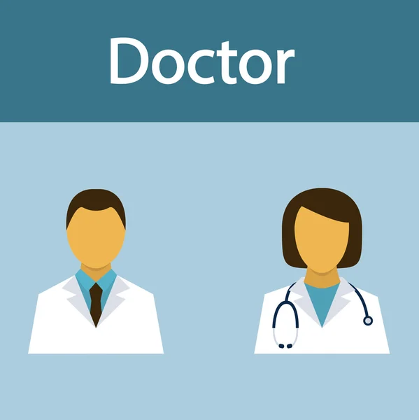 Doktor, sağlık personeli, işgal, insanlar, düz kutsal kişilerin resmi, vektör