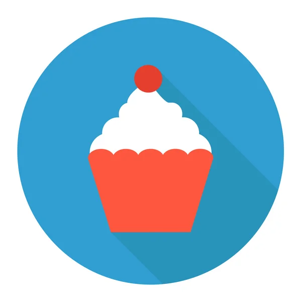 Vector taart pictogram platte ontwerp taart sjabloon voor uw ontwerp — Stockvector