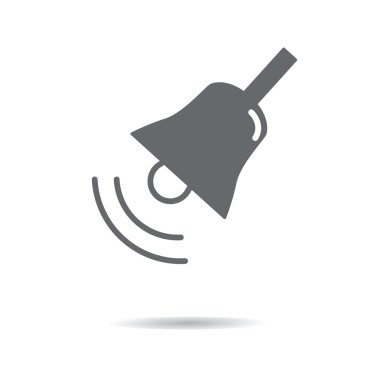 Vektör çizim düz tasarımı Bell simgesi simgesi.