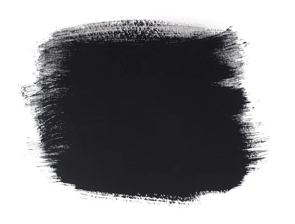 Watercolor black smear isolated on white background. — Stok fotoğraf