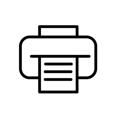 Doğrusal simgesi beyaz arka plan üzerinde baskı. Vektör çizim