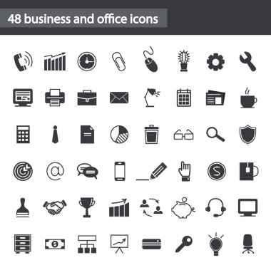 İş, office ve iletişim için web simgeler kümesi