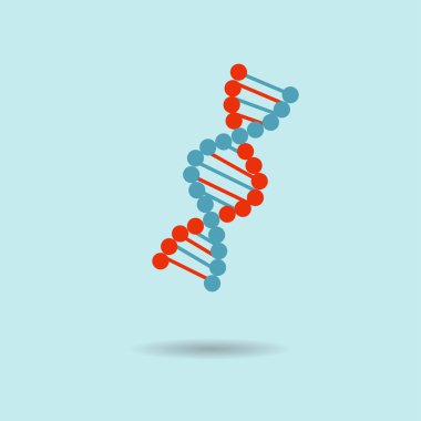 Vektör çizim Dna simgesi düz tasarımı