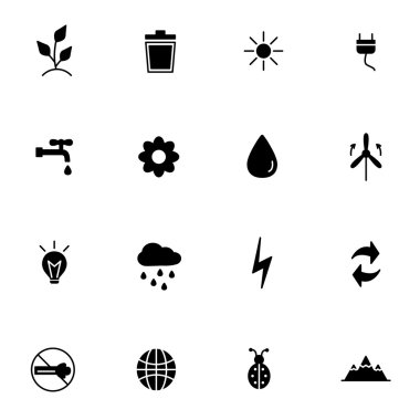 Simge Eko veya ekoloji. Vektör çizim