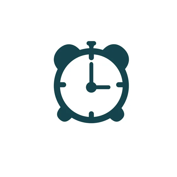 Ícone relógio de alarme cinza isolado no fundo branco. Ilustração vetorial — Vetor de Stock
