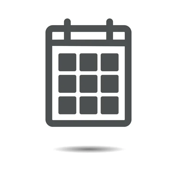 Calendario de iconos gris lineal. Ilustración vectorial — Vector de stock