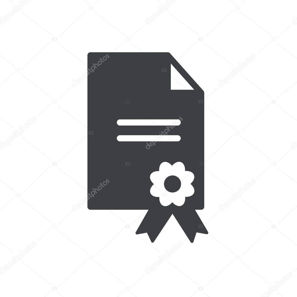 Vector icons of the diploma, certificate or diplomas.