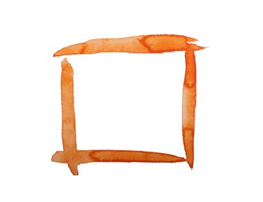 Beyaz bir arka plan üzerinde izole suluboya çerçeve