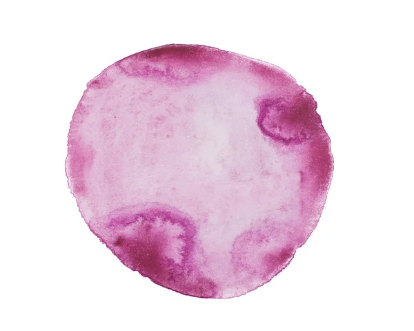 Aquarela redonda isolada no fundo branco . — Fotografia de Stock