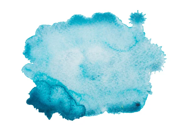 Sıçraması ile leke ve beyaz zemin üzerine suluboya boyalı damlaları izole — Stok fotoğraf