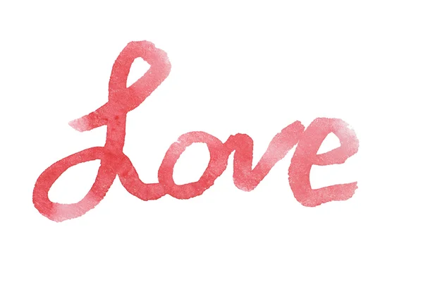 Handgeschreven liefde. Valentijnsdag kaart kalligrafie. Hand Painted script — Stockfoto