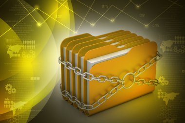 Zincirler tarafından kilitli klasörler