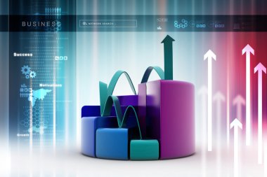 pasta ve çubuk grafik grafikler Finans