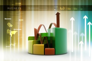 pasta ve çubuk grafik grafikler Finans