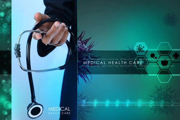 Médecin montrant le stéthoscope — Photo