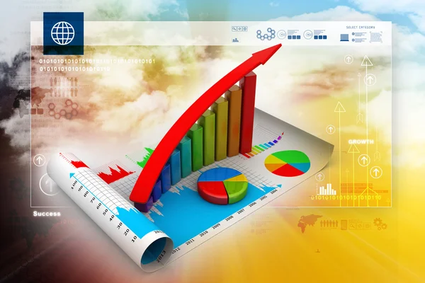 Geschäftsdiagramm und Grafik — Stockfoto