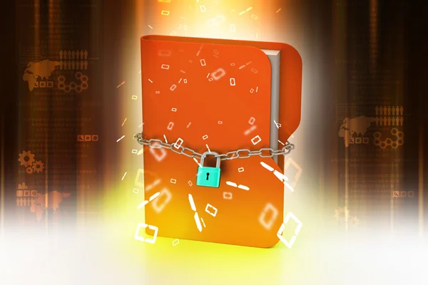 Folder locked — Stock Photo, Image