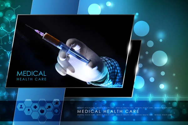 Doctor hand with syringe — Stock Photo, Image